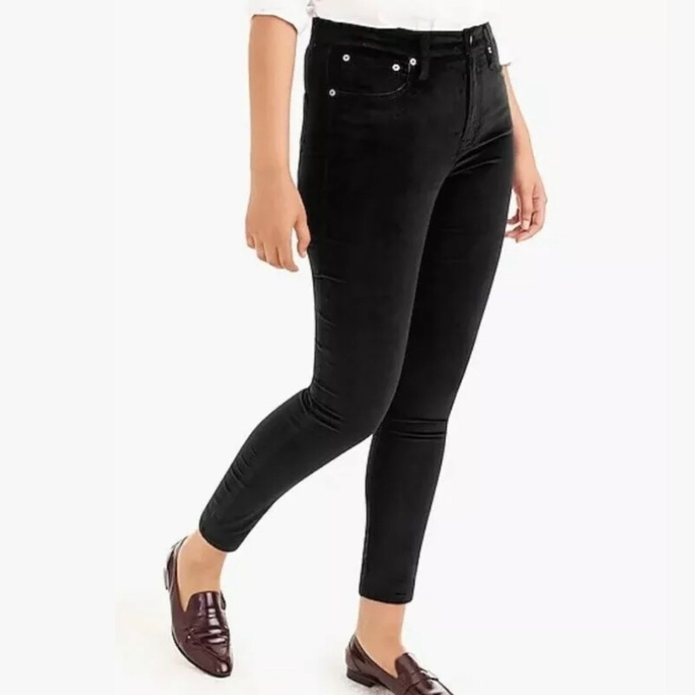 J. Crew 9” High-Rise Toothpick in Velvet